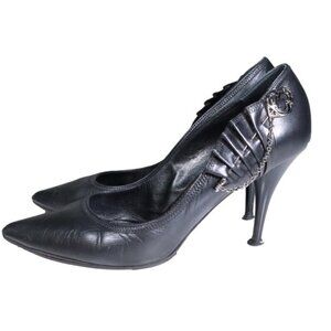 Louis Vuitton Pumps Carnaby Black Leather Stilettos Size 38 (US 7.5)